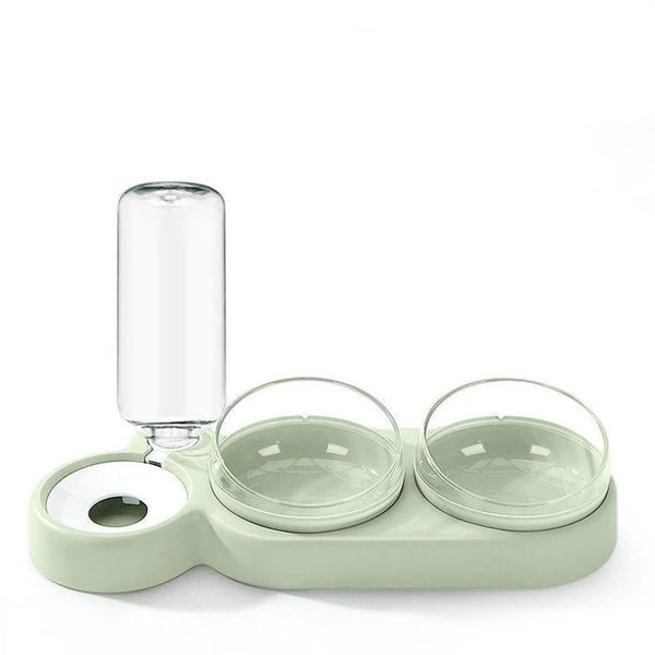 Gamelle pour chien & Distributeur d'eau - Vert