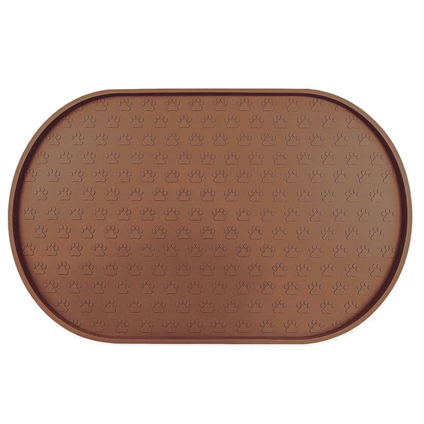 Tapis d'alimentation pour chien - Marron